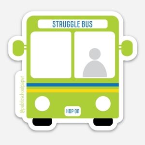 ☔️🩵NWT Struggle Bus Vinyl Sticker